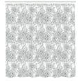 thumbnail image 3 of Ambesonne Grey and White Shower Curtain, Chrysanthemum Twigs, 69"Wx84"L, Pale Grey White, 3 of 3