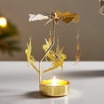 thumbnail image 1 of Christmas Candlesticks Romantic Spinning Carrousel Tea Light Xmas Candle Holders, 1 of 1