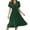 Green, variant on Summer Plus Size Dresses for Womens 2025 Fashion Popular Casual Dresses Short Sleeved V-Neck Solid Dresses