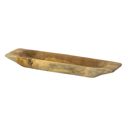 A & B Home Bohemian Rectangular Teak Tray With Natural Finish 49931