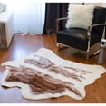 thumbnail image 3 of Luxe Power Loom Acrylic Brown/White Area Rug, 3 of 3