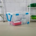 thumbnail image 3 of Sterilite 120-Qt Clear Plastic Wheeled Storage Bin w/ Gasket Latch Lid, 12 Pack, 3 of 10