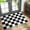 Black, variant on Lochas Checkered Area Rugs Checkerboard Rug Plaid Carpet for Living Room Bedroom Home Decor,4'x6',Black&White