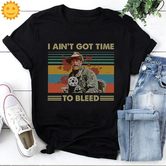 I Ain't Got Time To Bleed Vintage T-Shirt, Predator Shirt, Horror Movie Shirt, Action Movie Shirt, Blain Shirt, 80s Movie Shirt