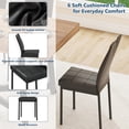 thumbnail image 5 of ANPOO 7 Pieces Dining Table & Chairs Set for 4-8 People, 71 Inch Kitchen Table with 6 Chairs, Rectangle Dining Table with Metal Legs for Dining Room, Living Room, 5 of 9