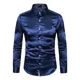 thumbnail image 1 of Camiseta De Solapa De Seda De Color Sólido, 1 of 8