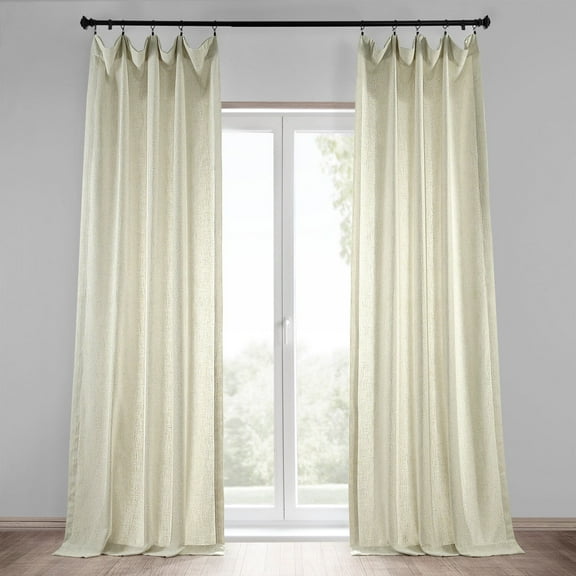 Barley Heavy Faux Linen Curtain (1 Panel), Barley, 50W X 108L