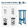 thumbnail image 6 of 40" Outdoor Bar Table, All Weather HDPE Bar Height Patio Table Counter Round Patio Cocktail Bar Tables, Tall Bistro Tables Pub Table for Deck, Porch, Backyard, Garden, 6 of 7