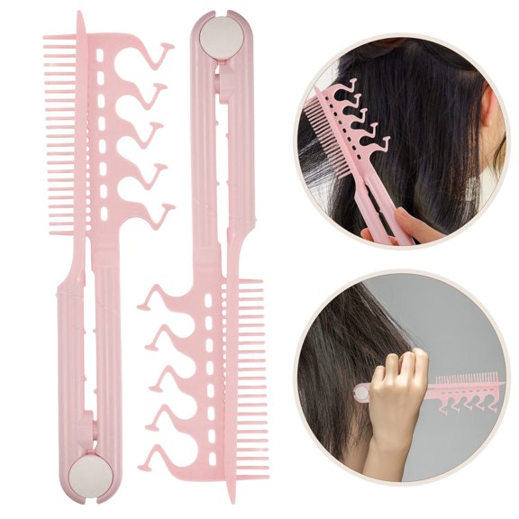 ETEREAUTY Portable V-Shaped Plastic Comb for Hair Styling at Home and Travel, Lightweight and