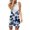 Dark Blue, variant on VSSSJ Womens Casual Gradient Printed Sleeveless Tank Ruched Bodycon Dresses Round Neck Irregular Hem Summer Mini T Shirt Dress