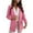Hot Pink, variant on kakina CMSX Plus Size Womens Ladies Solid Turn Down Collar Jacket Long Sleeve Coat Outerwear Blazer