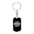 thumbnail image 1 of Dog Mom Paws Stainless Steel or 18k Gold Premium Swivel Dog Tag Keychain, 1 of 8