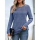thumbnail image 5 of Camisa de Larga con Encaje para Mujer, Top de Otoño, Moda Elegante, Informal, Tipo Túnica, Suéter, Ropa de . Azul XXL, 5 of 8