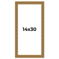 14x30 Frame Black and Gold Distressed Solid Wood Sonoma Picture Frame | 1.625 Inch Moulding Width |