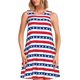 thumbnail image 1 of Fotbe American Patriotic Stars And Stripes Vestido de Verano sin Mangas para Mujer – Vestido Midi Línea A, Estilo Camiseta Floral, Vestido Playero Casual y Fluido, 1 of 7