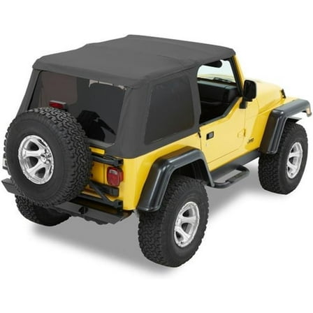 Bestop 56820-15 Jeep Wrangler 2-Door with Tinted Windows Trektop, Replacement Top, Black Denim Fits select: 1997-2006 JEEP WRANGLER / TJ