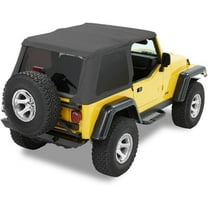Bestop 56820-15 Jeep Wrangler 2-Door with Tinted Windows Trektop, Replacement Top, Black Denim Fits select: 1997-2006 JEEP WRANGLER / TJ