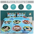 thumbnail image 5 of The Powerpuff Girls 3 Pieces Bedding Set 3D Printed Lightweight Bed Quilt Set Comforter Cover Set for Girls Kids Teens, 1 Quilt Cover 2 Pillowcases 86"x70", 5 of 8