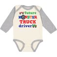 thumbnail image 3 of Inktastic Monster Truck Future Driver Boys Long Sleeve Baby Bodysuit, 3 of 5