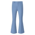 thumbnail image 4 of Flared Pants for Men Retro Leg Wide Leg Vintage 70S Disco Outfits for Men Classic Stretch Twill Trousers, 4 of 5