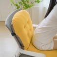 thumbnail image 4 of High Back Chair Cushion Warm Neutral Color Tufted Ergonomic Lumbar Support Seat Back Pad Non- with Strap for Office Desk Chair Dorm Car Seating Boho Home Decor, 4 of 5