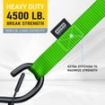 thumbnail image 3 of Soft Loop Tie Down Straps - 1,500 Load Capacity & 4,500 Lbs Breaking Strength - 6 Pack - Loops for Securing ATV, UTV, Motorcycles, Scooters, Dirt Bikes, Lawn & Garden Equipment - by AUGO, 3 of 7