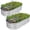 Silver, variant on INNO STAGE Galvanized Metal Raised Garden Bed Kit Outdoor Planter Box with Safety Edging 2 Pack 4x2x1FT