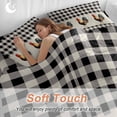 thumbnail image 3 of Farm Animal Queen Size Comforter Set, Rooster Linen Texture Buffalo Plaid Country Bedding for All Seasons, 4 Pcs Bed Set, 1Quiltcover (90"x92") ,1Sheet(94"x116"), 2Pillowcases (30"x20"), 3 of 9