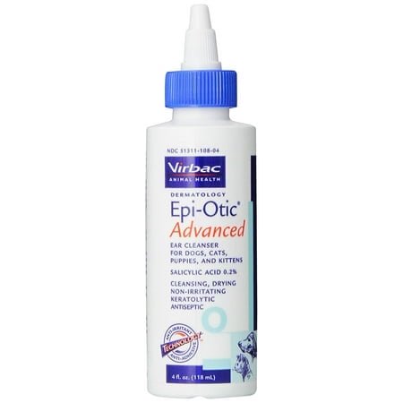 Virbac Epi-Optic Advanced Ear Cleanser For Dogs and Cats (All Sizes) White 4 oz