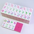 thumbnail image 3 of 2026 Luxury Rose Pink Acrylic American Mahjong Set, High-Grade Crystal Mahjong Tiles with Storage Pouch, Portable Hand-Rubbed Mahjong Game for Family Party and Festival Gifting, 3 of 7