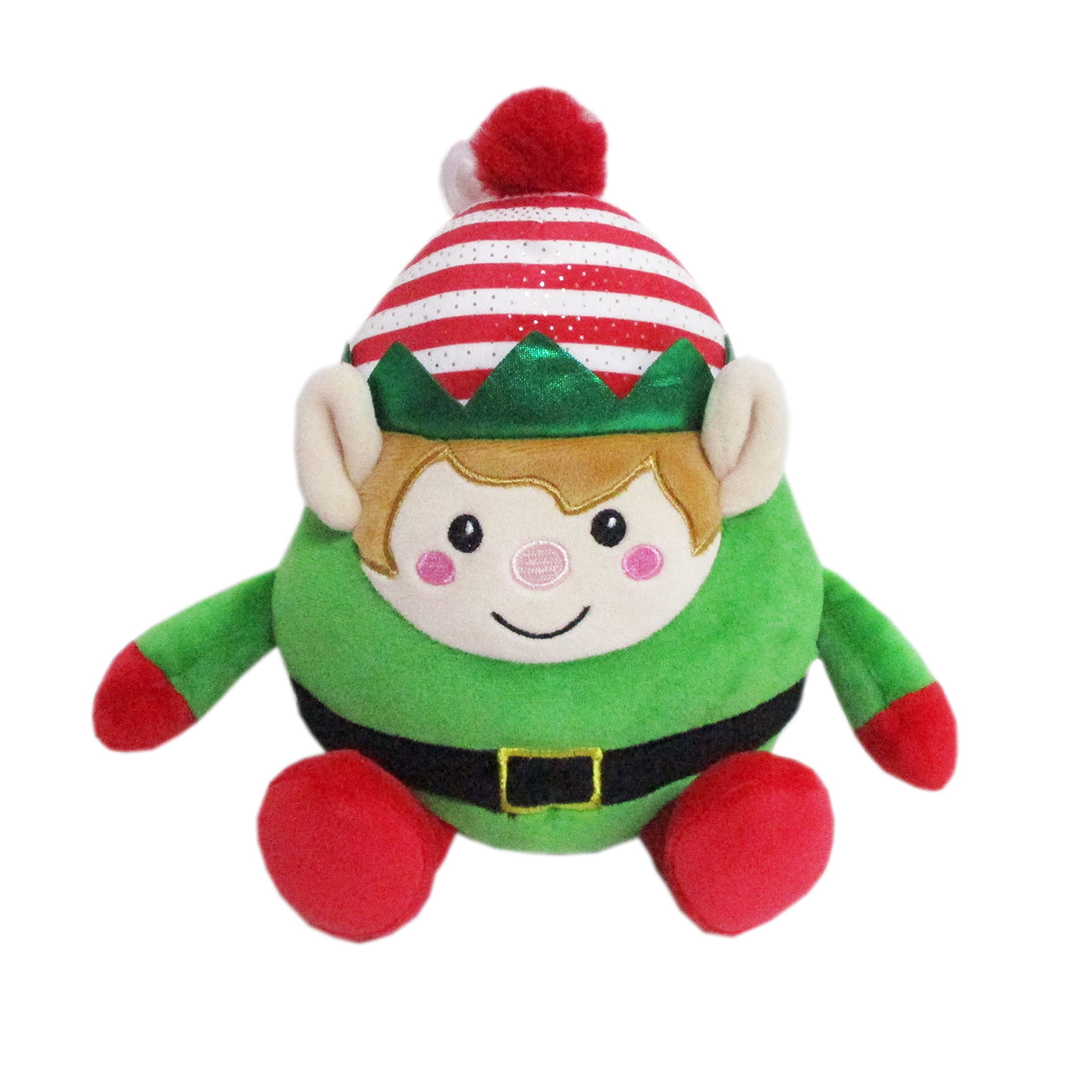 (2 pack) Green Elf Plush Child's Toy, 6.5", by Holiday Time