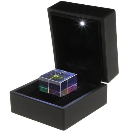 

NUOLUX Optical Glass RGB Dispersion Cube for Physics Teaching Decoration Arts with Delicate Gift Box 2.3x2.3x2.3cm