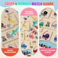 thumbnail image 4 of Dinosaur Magnetic Color and Number Maze, Montessori Fine Motor Skills Toys for Boys Girls 3 4 5 Years Old, Wooden Learning Counting Puzzle Board, Educational Birthday Gifts for Kids, 4 of 6