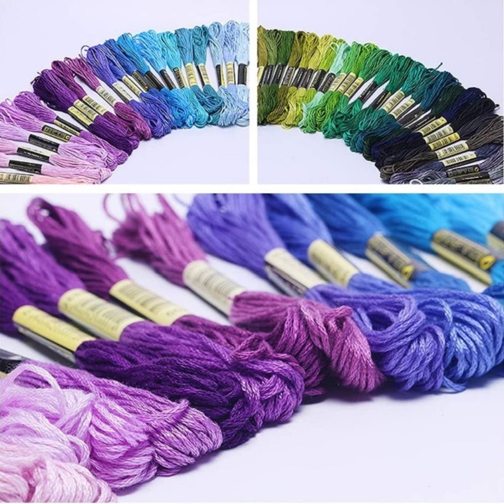 Dsseng 100-color cross-stitch set with bamboo stretch embroidery thread gold tail needle Skeins Cross Stitch