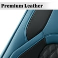 thumbnail image 5 of Coverado Full Set Car Seat Covers, Leather Auto Seat Covers With Concave Front Seat/Split Curved Rear, Custom Fit 2009-2018 Ram 1500, 2010-2024 Ram 2500 3500 (Blue), 5 of 6