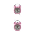 thumbnail image 3 of Reloj despertador Inteprter Metal doble campana luz nocturna silenciosa Rosa 2Conjunto, 3 of 6