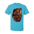 thumbnail image 2 of Wild Bobby, Enraged Angry Flying Dragon, Pop Culture, Men Graphic Tees, Light Turquoise, Large, 2 of 3