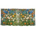 thumbnail image 7 of Yayeee Kitchen Curtains Tier Set of 2 Light Filtering 57"x24" Over Sink Window Panels, Orange Floral Garden, 7 of 7