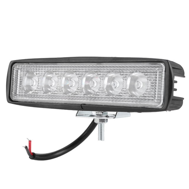 Foco de luz, 6 LED, 18 W, luz de inundación superbrillante, luz de conducción, máxima comodidad