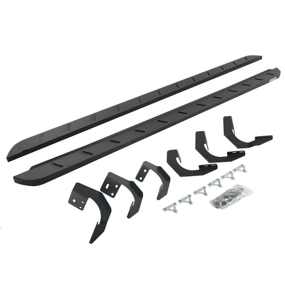 Go Rhino 63420687SPC RB10 Slim Line Running Boards with Mounting Brackets Kit For Ram 15-18 1500, Ram 19-23 1500 Classic (Crew Cab Pickup)