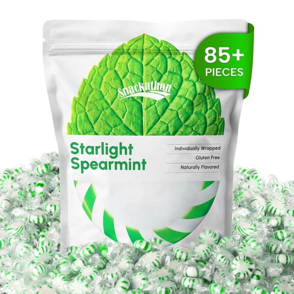 Starlight Candy, Individually Wrapped, Spearmint, 1 Pound