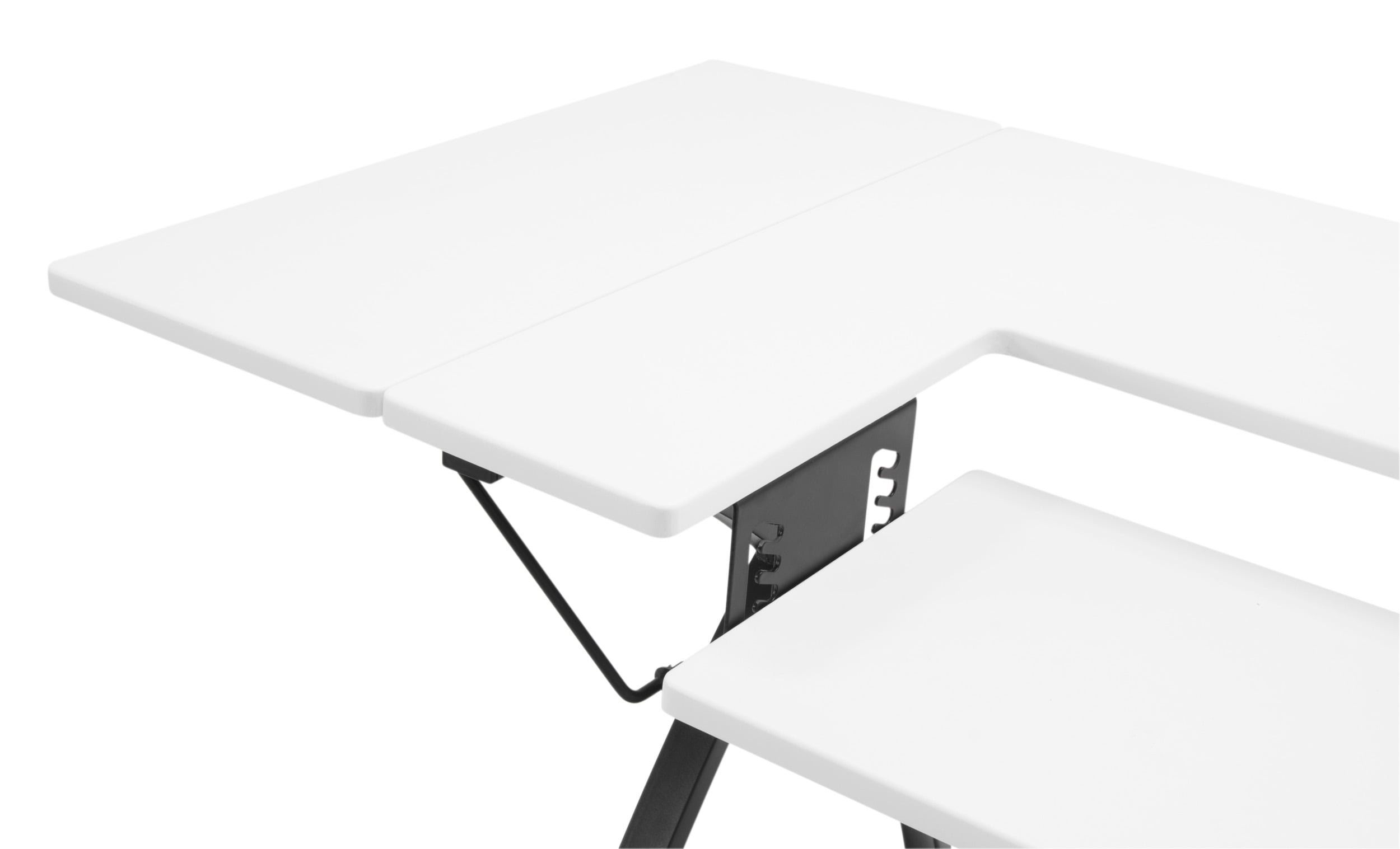Sew Ready Comet Drawer Top Sewing Table, Black/White/Grid