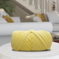 thumbnail image 3 of Langgg 1kg Velvet Chunky Yarn Arm Knitting Rug Making Pillow DIY Hand Knit Pet Bed Crocheting Yellow, 3 of 9