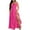 Hot Pink, variant on Amvlyk Summer Dresses for Women Solid Color Tea Length Camisole Casual Dress Spaghetti Strap Pleated Vacation Dress Flowy Tie Dresses for Going Out Beach Date Vacation