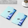 thumbnail image 2 of ELEHOLD Trifold Case for iPad Air 13 inch 2024 -Slim Leather Auto Wake Sleep Kickstand Case Built-in Pencil Holder Acrylic Transparent Clear Back Shockproof Cover for iPad Air 13" 2024,Skyblue, 2 of 8