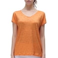 thumbnail image 3 of Richie House Women's Linen T-shirt with starfish print RH2027-C-L, 3 of 6