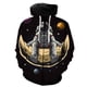 thumbnail image 2 of Sudadera con capucha y cremallera con estampado 3D de astronauta de dibujos animados para hombre, sudaderas informales de gran tamaño, ropa de calle, chaqueta, chándal, 2 of 5