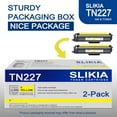thumbnail image 5 of 2-Pack Yellow TN227 Toner Cartridge: Compatible TN227 TN-227 Replacement for Brother MFC-L3770CDW L3710CW L3750CDW L3730CDW HL-3210CW 3230CDW 3270CDW 3230CDN 3290CDW DCP-L3510CDW L3550CDW Printer, 5 of 6