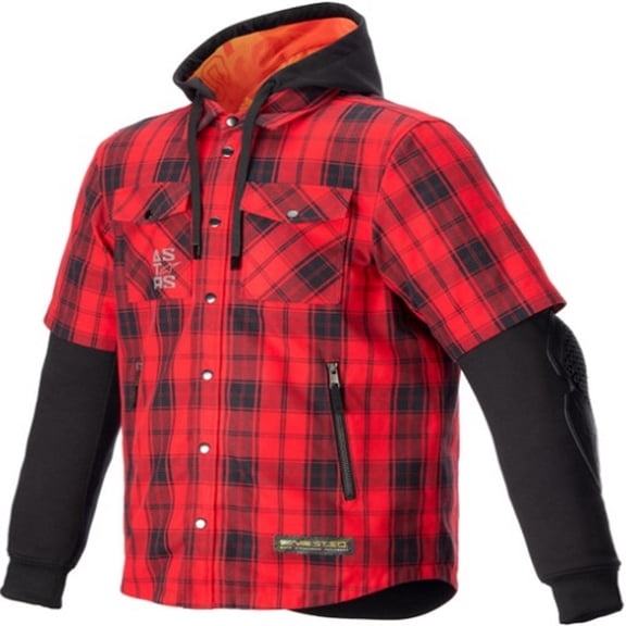 Alpinestars MSE Tartan Mens Protective Jacket Red/Black XL