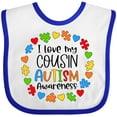 thumbnail image 3 of Inktastic I Love My Cousin Autism Awareness Boys or Girls Baby Bib, 3 of 4
